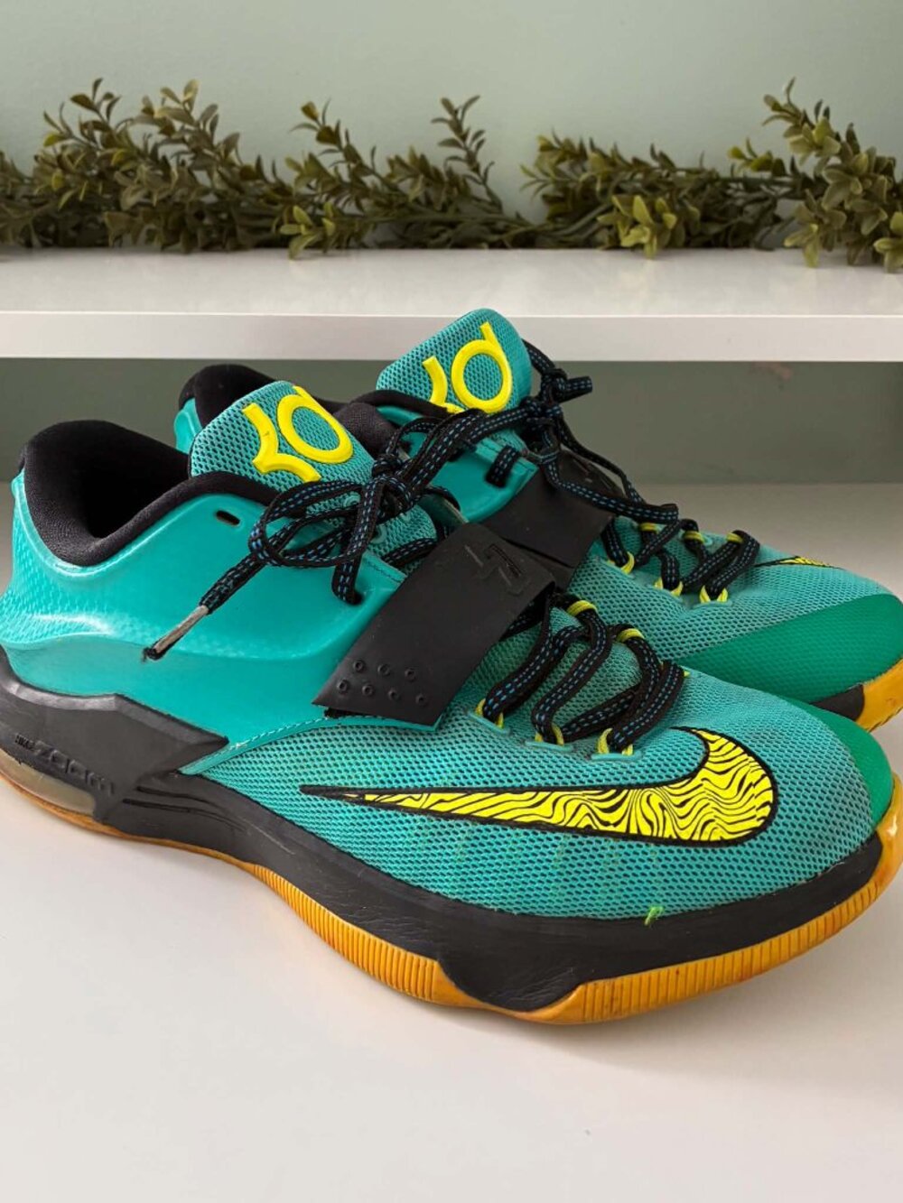 Nike KD 7 Uprising Basketball Shoes Hyper Jade Volt Black - Size 8